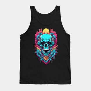 Mecha Robot Skull Tank Top